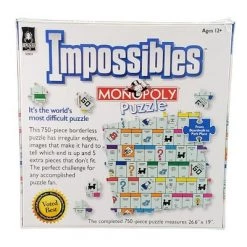 University Games Monopoly Impossibles 750 Piece Jigsaw Puzzle | No Edge | 5 Extra Pieces