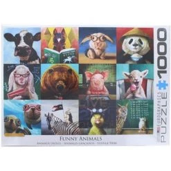 Eurographics Inc. Funny Animals by Lucia Heffernan 1000 Piece Jigsaw Puzzle