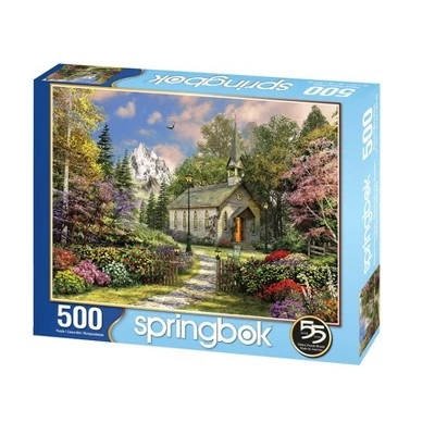 Springbok Mountain View Chapel Jigsaw Puzzle 500pc 1 Springbok Mountain View Chapel Jigsaw Puzzle 500pc