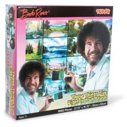 Toynk Bob Ross These Things Live Right In Your Brush 1000 Piece Jigsaw Puzzle