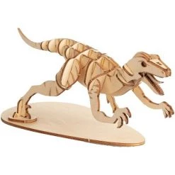 Incredibuilds Jurassic World Raptor Dinosaur Book & Wood Model Kit