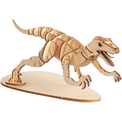 Incredibuilds Jurassic World Raptor Dinosaur Book & Wood Model Kit 1 Incredibuilds Jurassic World Raptor Dinosaur Book & Wood Model Kit