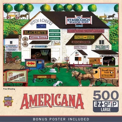 MasterPieces 500 Piece EZ Grip Jigsaw Puzzle For Adults, Family, Or Kids - Free Wheeling - 19.25"x26.75" 1 MasterPieces 500 Piece EZ Grip Jigsaw Puzzle For Adults, Family, Or Kids - Free Wheeling - 19.25"x26.75"
