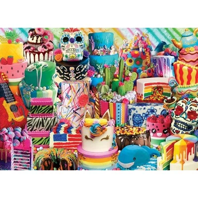 MasterPieces 300 Piece EZ Grip Jigsaw Puzzle - Fancy Cakes - 18"x24" 2 MasterPieces 300 Piece EZ Grip Jigsaw Puzzle - Fancy Cakes - 18"x24" - Image 2