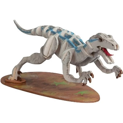 Incredibuilds Jurassic World Raptor Dinosaur Book & Wood Model Kit 2 Incredibuilds Jurassic World Raptor Dinosaur Book & Wood Model Kit - Image 2