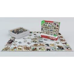 Eurographics Inc. Animals of North America Vintage Stamps 500 Piece Jigsaw Puzzle