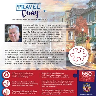 MasterPieces 550 Piece Jigsaw Puzzle For Adults, Family, Or Kids - San Francisco Rise - 18"x24" 2 MasterPieces 550 Piece Jigsaw Puzzle For Adults, Family, Or Kids - San Francisco Rise - 18"x24" - Image 2