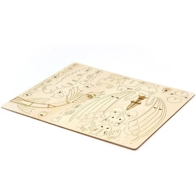 Incredibuilds Dreamworks How to Train Your Dragon Toothless Book & Wood Model Figure Kit 3 Incredibuilds Dreamworks How to Train Your Dragon Toothless Book & Wood Model Figure Kit - Image 3