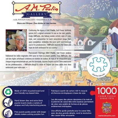 MasterPieces 1000 Piece Jigsaw Puzzle For Adults, Family, Or Kids - Stars And Stripes - 19.25"x26.75" 3 MasterPieces 1000 Piece Jigsaw Puzzle For Adults, Family, Or Kids - Stars And Stripes - 19.25"x26.75" - Image 3