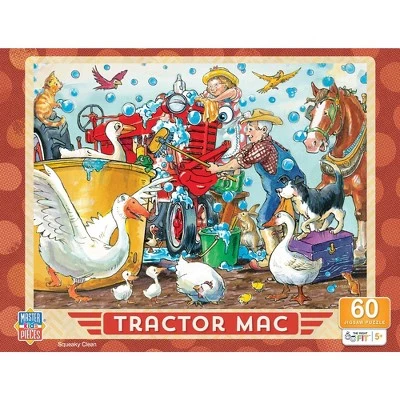 MasterPieces Licensed 60 Piece Vintage Jigsaw Puzzle for Kids - Tractor Mac Squeaky Clean - 14"x19" 1 MasterPieces Licensed 60 Piece Vintage Jigsaw Puzzle for Kids - Tractor Mac Squeaky Clean - 14"x19"
