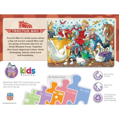 MasterPieces Licensed 60 Piece Vintage Jigsaw Puzzle for Kids - Tractor Mac Squeaky Clean - 14"x19" 3 MasterPieces Licensed 60 Piece Vintage Jigsaw Puzzle for Kids - Tractor Mac Squeaky Clean - 14"x19" - Image 3