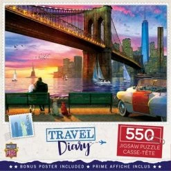MasterPieces 550 Piece Jigsaw Puzzle For Adults, Family, Or Kids - New York Romance - 18"x24"