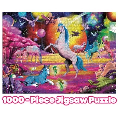 Toynk Universe of Unicorns Rainbow Fantasy Puzzle | 1000 Piece Jigsaw Puzzle 2 Toynk Universe of Unicorns Rainbow Fantasy Puzzle | 1000 Piece Jigsaw Puzzle - Image 2