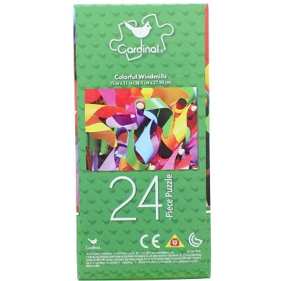 Cardinal Games Colorful Pinwheels 24 Piece Kids Jigsaw Puzzle 2 Cardinal Games Colorful Pinwheels 24 Piece Kids Jigsaw Puzzle - Image 2