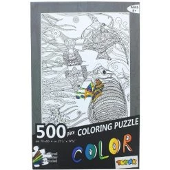 Toynk Fish 500 Piece Coloring Jigsaw Puzzle + 6 Markers