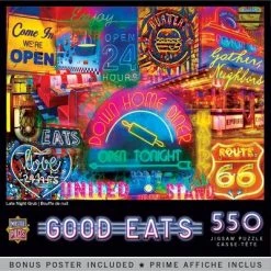 MasterPieces 550 Piece Jigsaw Puzzle For Adults, Family, Or Kids - Late Night Grub - 18"x24"