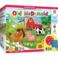 MasterPieces Inc Old McDonald 24 Piece Sing-A-Long Song Sound Puzzle