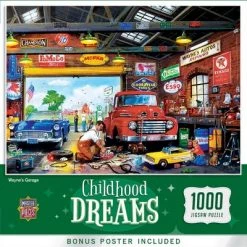 MasterPieces 1000 Piece Jigsaw Puzzle For Adults, Family, Or Kids - Wayne's Garage - 19.25"x26.75"