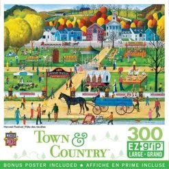 MasterPieces 300 Piece EZ Grip Jigsaw Puzzle - Havest Frestival - 18"x24"