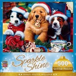 MasterPieces 500 Piece Glitter Christmas Jigsaw Puzzle - Santa Paws - 15"x21" -Puzzles Sales 2022 unnamed file 3246