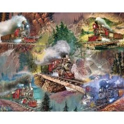 Springbok Thrilling Trains Jigsaw Puzzle - 1000pc