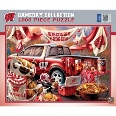 MasterPieces 1000 Piece Jigsaw Puzzle for Adults - NCAA Wisconsin Badgers Gameday - 19.25"x26.75" 1 MasterPieces 1000 Piece Jigsaw Puzzle for Adults - NCAA Wisconsin Badgers Gameday - 19.25"x26.75"