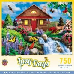 MasterPieces 750 Piece Jigsaw Puzzle For Adults, Family, Or Kids - Floral Falls - 18"x24"