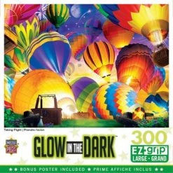 MasterPieces 300 Piece EZ Grip Glow in the Dark Jigsaw Puzzle - Taking Flight - 18"x24"