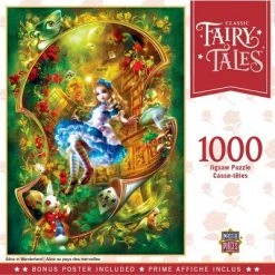 MasterPieces 1000 Piece Jigsaw Puzzle For Adults, Family, Or Kids - Alice In Wonderland - 19.25"x26.75"