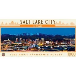MasterPieces 1000 Piece Jigsaw Puzzle For Adults, Family, Or Kids - Salt Lake City Panoramic - 13"x39"