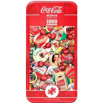 MasterPieces 1000 Piece Jigsaw Puzzle with Collectible Tin Case - Coca-Cola - 11.25"x16.75" 1 MasterPieces 1000 Piece Jigsaw Puzzle with Collectible Tin Case - Coca-Cola - 11.25"x16.75"