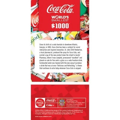 MasterPieces 1000 Piece Jigsaw Puzzle with Collectible Tin Case - Coca-Cola - 11.25"x16.75" 3 MasterPieces 1000 Piece Jigsaw Puzzle with Collectible Tin Case - Coca-Cola - 11.25"x16.75" - Image 3