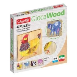Quercetti Farm Wooden Puzzle - 4pk -Puzzles Sales 2022 unnamed file 344