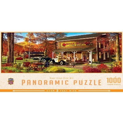 MasterPieces 1000 Piece Jigsaw Puzzle For Adults, Family, Or Kids - Sugar Creek Cider Mill - 13"x39" 1 MasterPieces 1000 Piece Jigsaw Puzzle For Adults, Family, Or Kids - Sugar Creek Cider Mill - 13"x39"