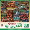 MasterPieces 550 Piece Jigsaw Puzzle For Adults, Family, Or Kids - Greetings From The Lake - 18"x24"
