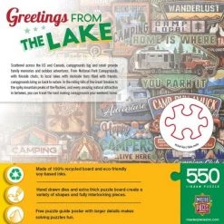 MasterPieces 550 Piece Jigsaw Puzzle For Adults, Family, Or Kids - Greetings From The Lake - 18"x24" 7 MasterPieces 550 Piece Jigsaw Puzzle For Adults, Family, Or Kids - Greetings From The Lake - 18"x24" -Puzzles Sales 2022 unnamed file 3497
