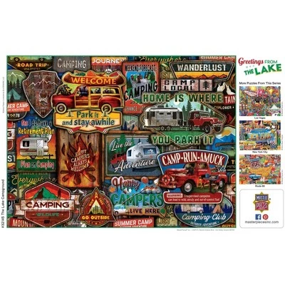 MasterPieces 550 Piece Jigsaw Puzzle For Adults, Family, Or Kids - Greetings From The Lake - 18"x24" 4 MasterPieces 550 Piece Jigsaw Puzzle For Adults, Family, Or Kids - Greetings From The Lake - 18"x24" - Image 4