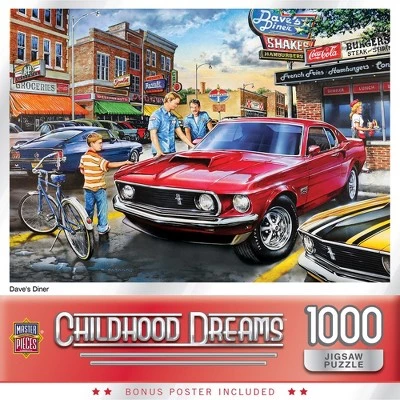 MasterPieces 1000 Piece Jigsaw Puzzle For Adults, Family, Or Kids - Dave's Diner - 19.25"x26.75" 1 MasterPieces 1000 Piece Jigsaw Puzzle For Adults, Family, Or Kids - Dave's Diner - 19.25"x26.75"