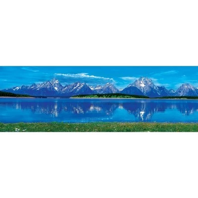 MasterPieces 1000 Piece Jigsaw Puzzle For Adults, Family, Or Kids - Grand Tetons Panoramic - 13"x39" 2 MasterPieces 1000 Piece Jigsaw Puzzle For Adults, Family, Or Kids - Grand Tetons Panoramic - 13"x39" - Image 2