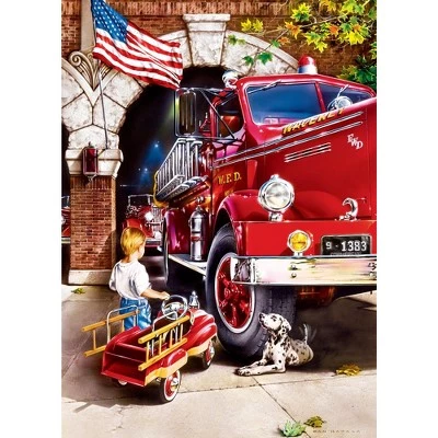 MasterPieces 1000 Piece Jigsaw Puzzle For Adults, Family, Or Kids - Firehouse Dreams - 19.25"x26.75" 2 MasterPieces 1000 Piece Jigsaw Puzzle For Adults, Family, Or Kids - Firehouse Dreams - 19.25"x26.75" - Image 2