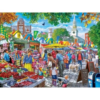 MasterPieces 750 Piece Jigsaw Puzzle For Adults, Family, Or Kids - Market Day Afternoon - 18"x24" 1 MasterPieces 750 Piece Jigsaw Puzzle For Adults, Family, Or Kids - Market Day Afternoon - 18"x24"