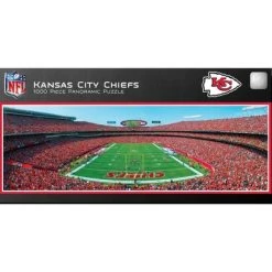 MasterPieces 1000 Piece Sports Jigsaw Puzzle - NFL Kansas City Chiefs Endzone View Panoramic - 13"x39"