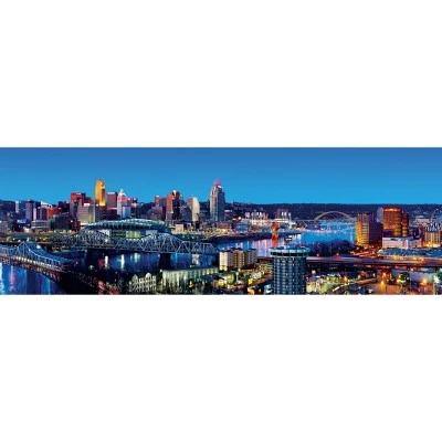 MasterPieces 1000 Piece Jigsaw Puzzle For Adults, Family, Or Kids - Cincinnati Panoramic - 13"x39" 2 MasterPieces 1000 Piece Jigsaw Puzzle For Adults, Family, Or Kids - Cincinnati Panoramic - 13"x39" - Image 2