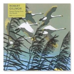 Adult Jigsaw Puzzle Robert Gillmor: Swans Flying Over the Reeds (500 Pieces) - (500-Piece Jigsaw Puzzles) (Hardcover)