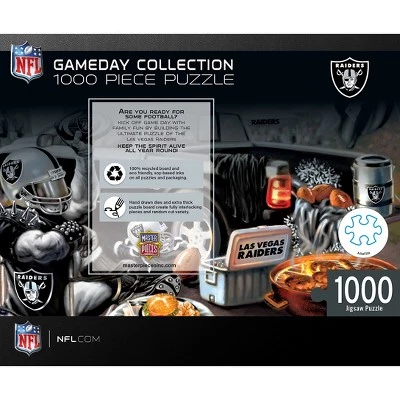 MasterPieces 1000 Piece Jigsaw Puzzle for Adults - NFL Las Vegas Raiders Gameday - 19.25"x26.75" 3 MasterPieces 1000 Piece Jigsaw Puzzle for Adults - NFL Las Vegas Raiders Gameday - 19.25"x26.75" - Image 3
