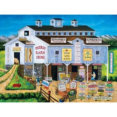 MasterPieces 300 Piece EZ Grip Jigsaw Puzzle - The Sign Maker - 18"x24" 2 MasterPieces 300 Piece EZ Grip Jigsaw Puzzle - The Sign Maker - 18"x24" - Image 2