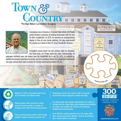 MasterPieces 300 Piece EZ Grip Jigsaw Puzzle - The Sign Maker - 18"x24" 3 MasterPieces 300 Piece EZ Grip Jigsaw Puzzle - The Sign Maker - 18"x24" - Image 3