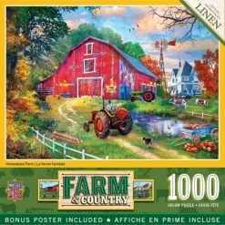 MasterPieces 1000 Piece Jigsaw Puzzle For Adults, Family, Or Kids - Homestead Farm - 19.25"x26.75"