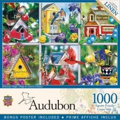 MasterPieces 1000 Piece Jigsaw Puzzle For Adults, Family, Or Kids - Birdhouse Village - 19.25"x26.75"