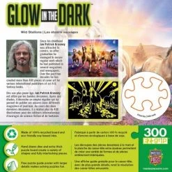 MasterPieces 300 Piece EZ Grip Glow in the Dark Jigsaw Puzzle - Wild Stallions - 18"x24" -Puzzles Sales 2022 unnamed file 3723